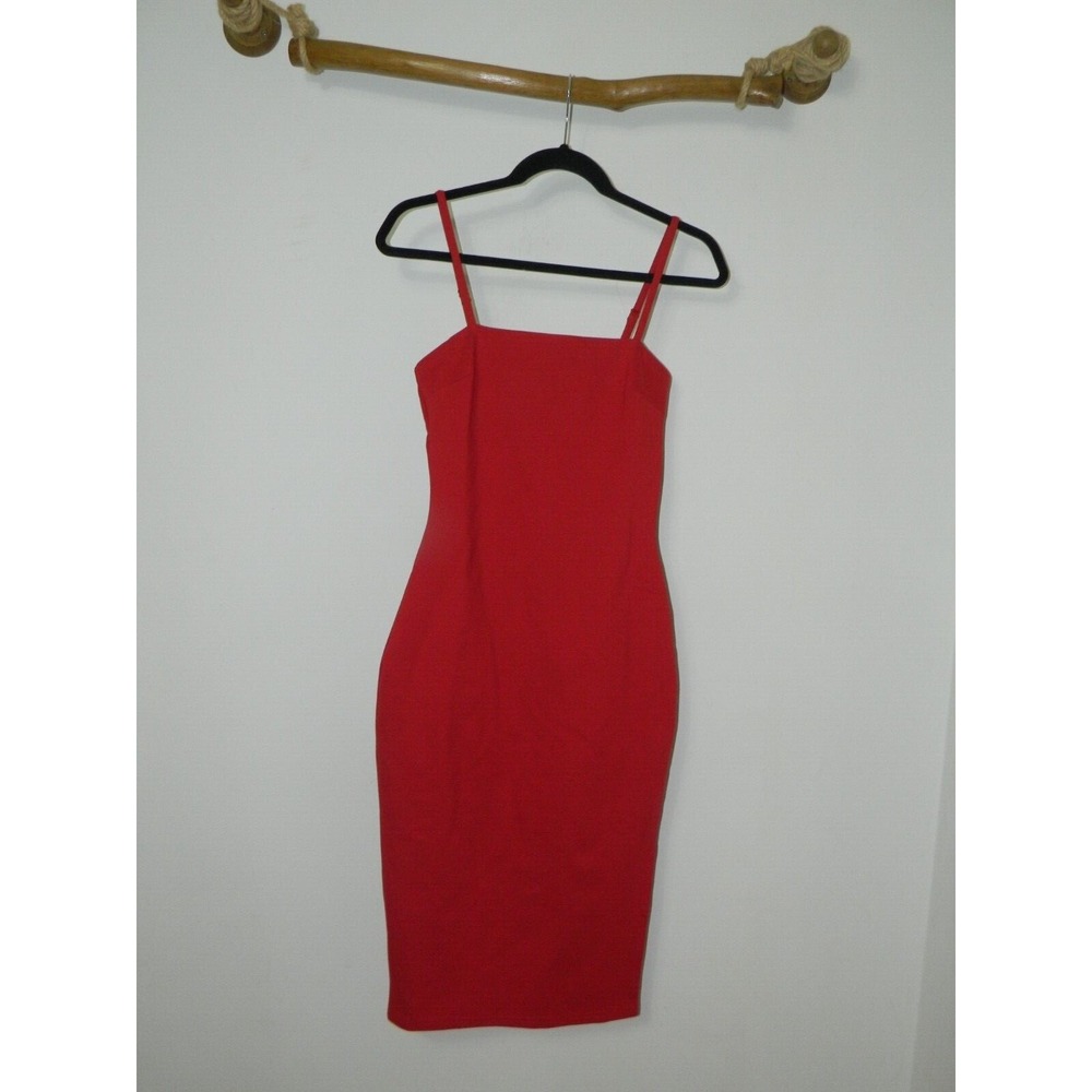 Lulu's Dress Red Paulina Red Sexy Bodycon Midi‎ Dress